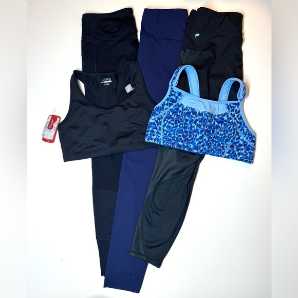Set of 5 Activewear Leggings And Sport Bras Size-Large ( Yitty ,BCG , Syrokan ) - Picture 2 of 15